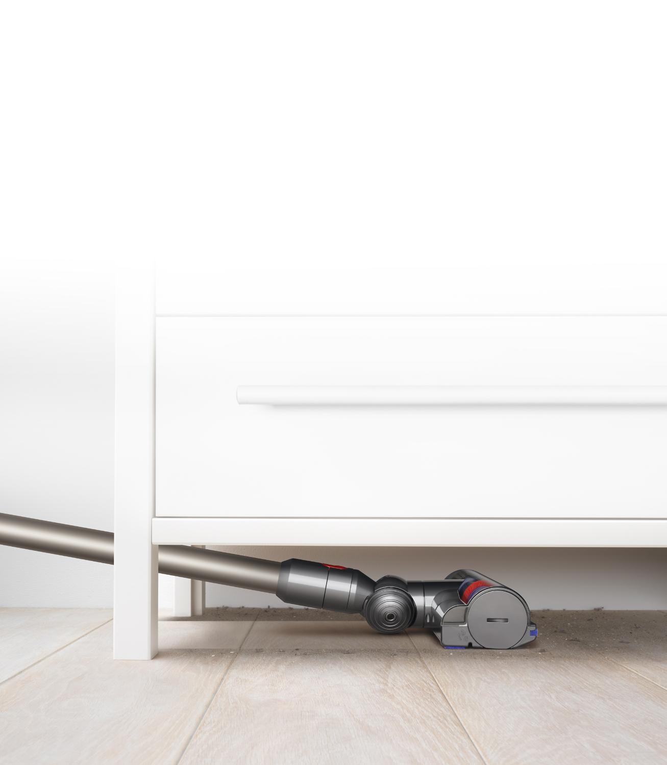 Dyson V8 Animal cleaning low under furniture
